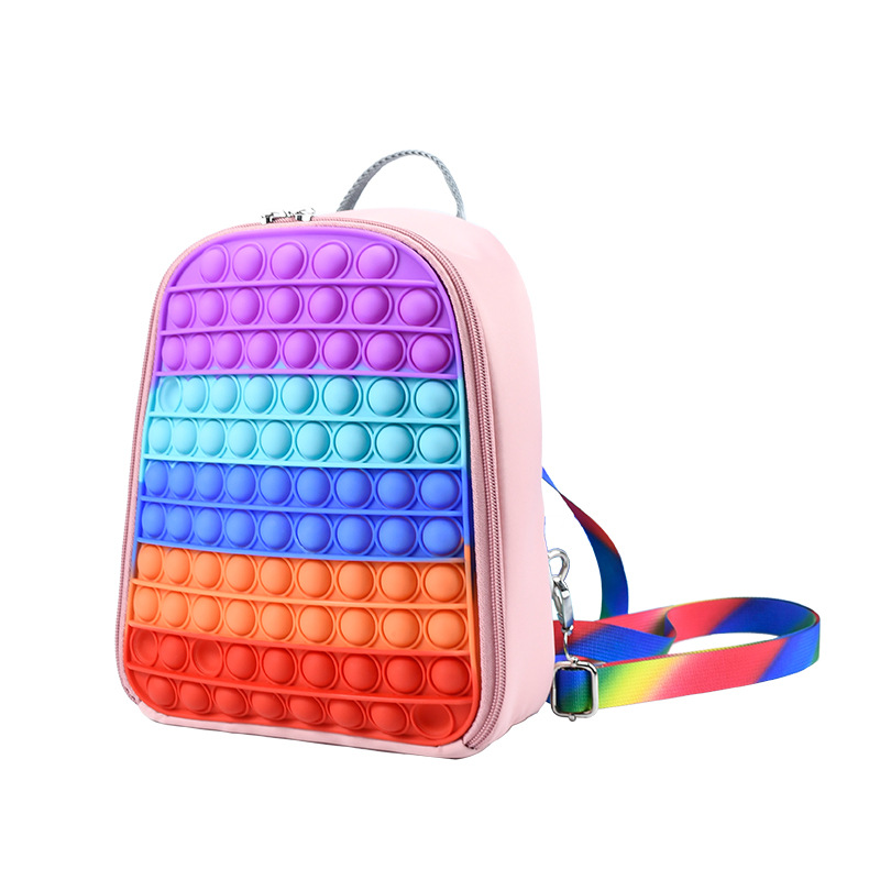 TOYSRUNNER Popit, детский настоящий популярный кошелек, поп-рюкзак из полиуретана и силикона, школьный рюкзак, новинка 2022