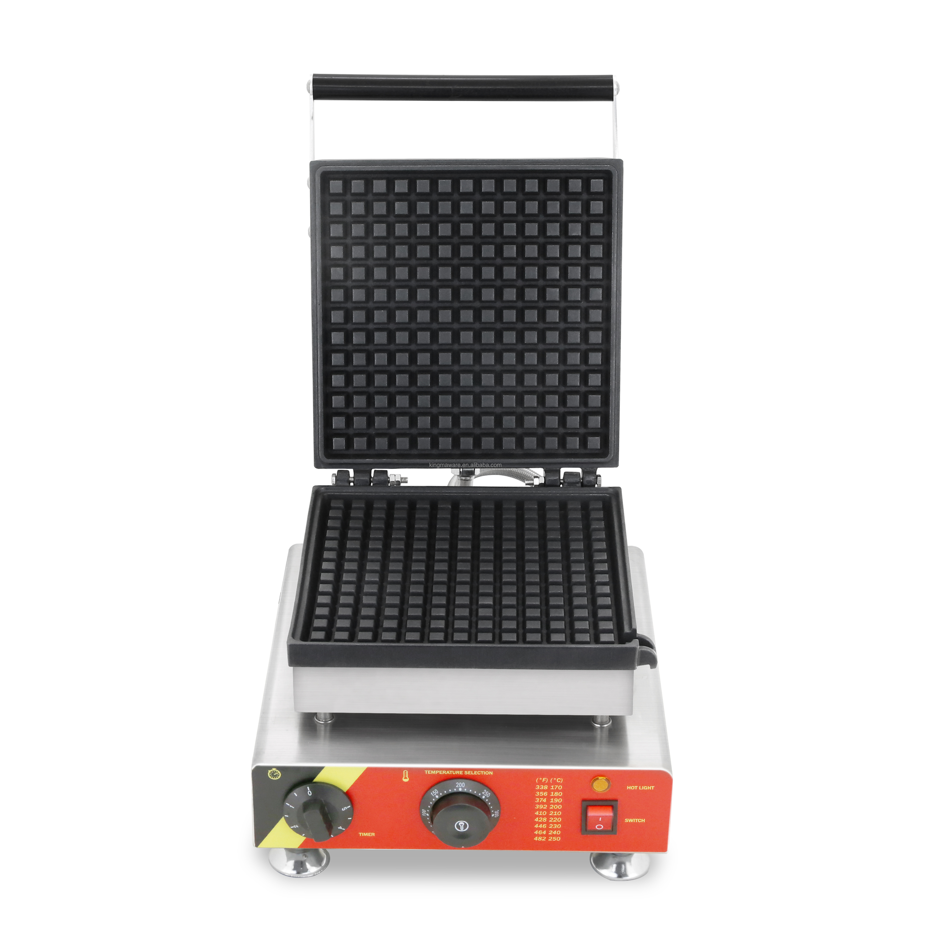 2023 New plate Wholesale rotary Waffle Making Machine Commercial Cast Iron Belgian Waffle Maker with removal oil hole