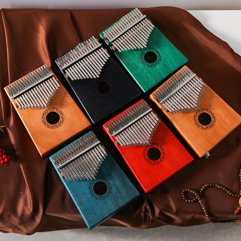 17 клавиш Kalimba большой палец пианино твердые деревянные музыкальные инструменты с защитным набором и учебным пособием пианино Kalimba