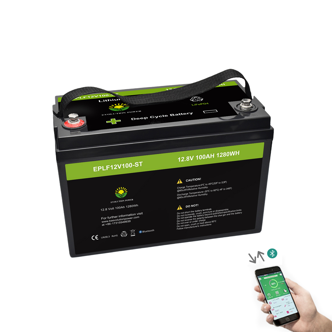 Аккумуляторная батарея Smart BMS глубокого цикла 12 В lifepo4 12 в 100 Ач 200 ач, литиевая батарея для RV, морская солнечная система
