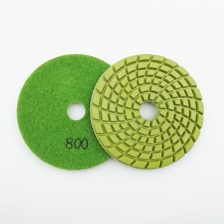 4 inch 100mm 800 grit hand flexible diamond dry polishing pads for angle grinder