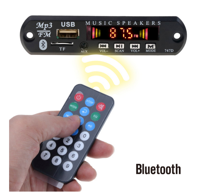 Bluetooth-приемник для автомобиля, MP3 плеер, декодер, плата, цветной экран, FM-радио, TF, USB, 3,5 мм, AUX, аудио для XS