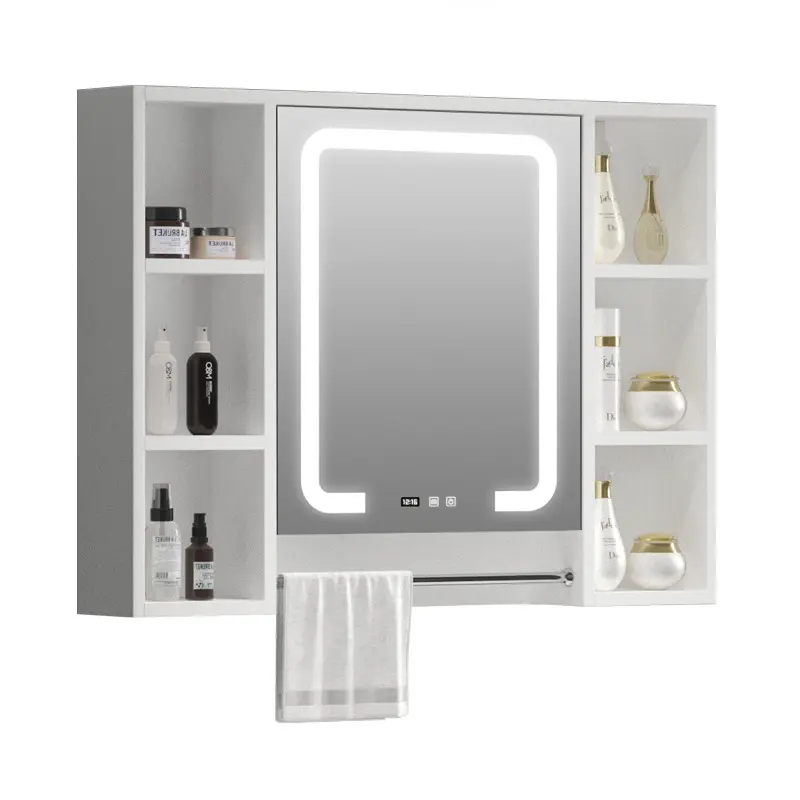 Modern Bathroom Smart Cabinet Wall Mounted LED Mirror Frame Bathroom Vanity Set