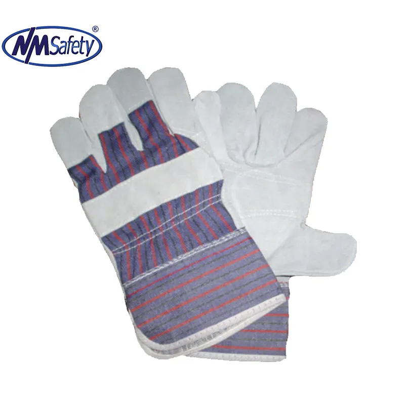Защитные перчатки NMSAFETY из воловьей кожи, защитные рабочие перчатки, кожаные защитные перчатки