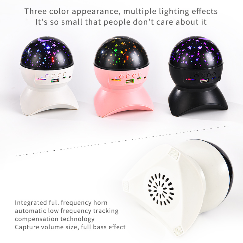 new USB battery rechargeable multicolors wifi bluetooth music led 6w starry projector night light for kids baby christmas