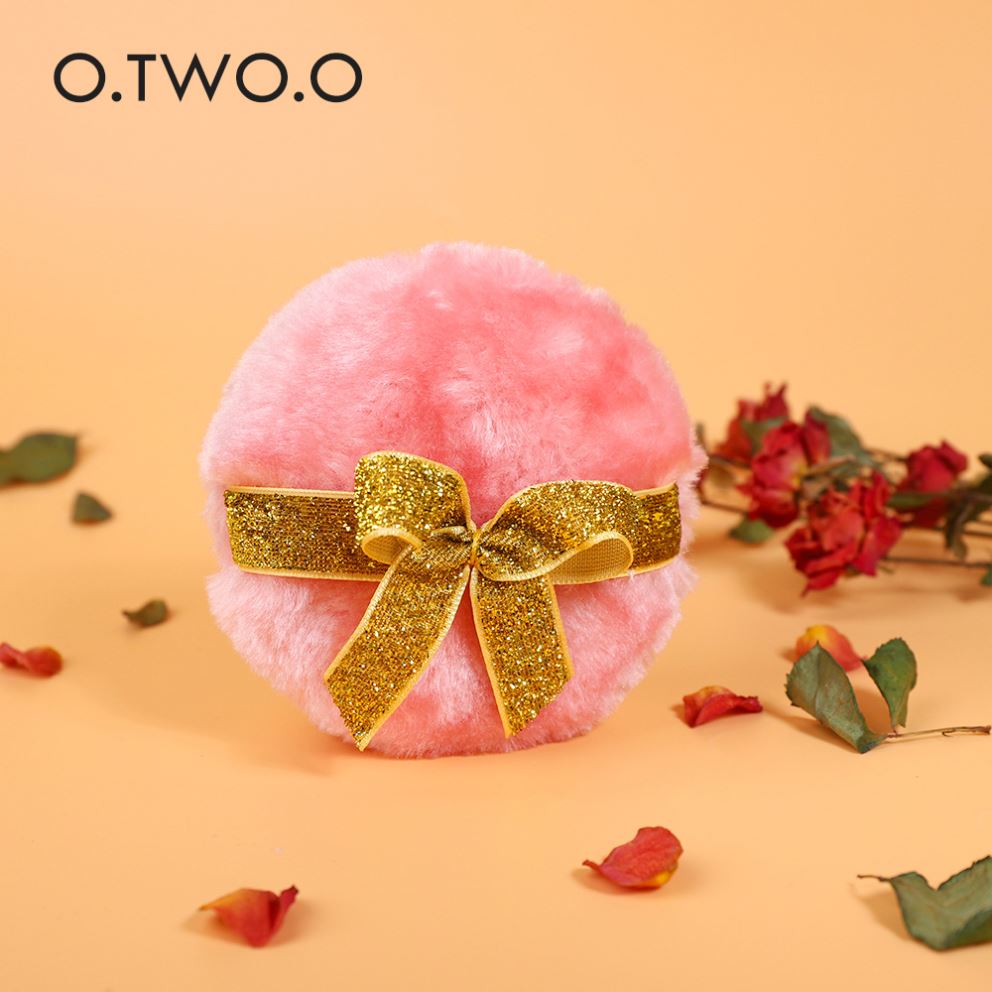 O.TWO.O New Arrival Pink Butterfly Velvet Soft Plush Powder Puff For Face and Body
