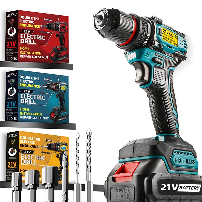 21V Li-ion Battery Rechargeable Power Screw drivers Portable Cordless Drill Set Home Multifunctional Electric Screwdriver Kits