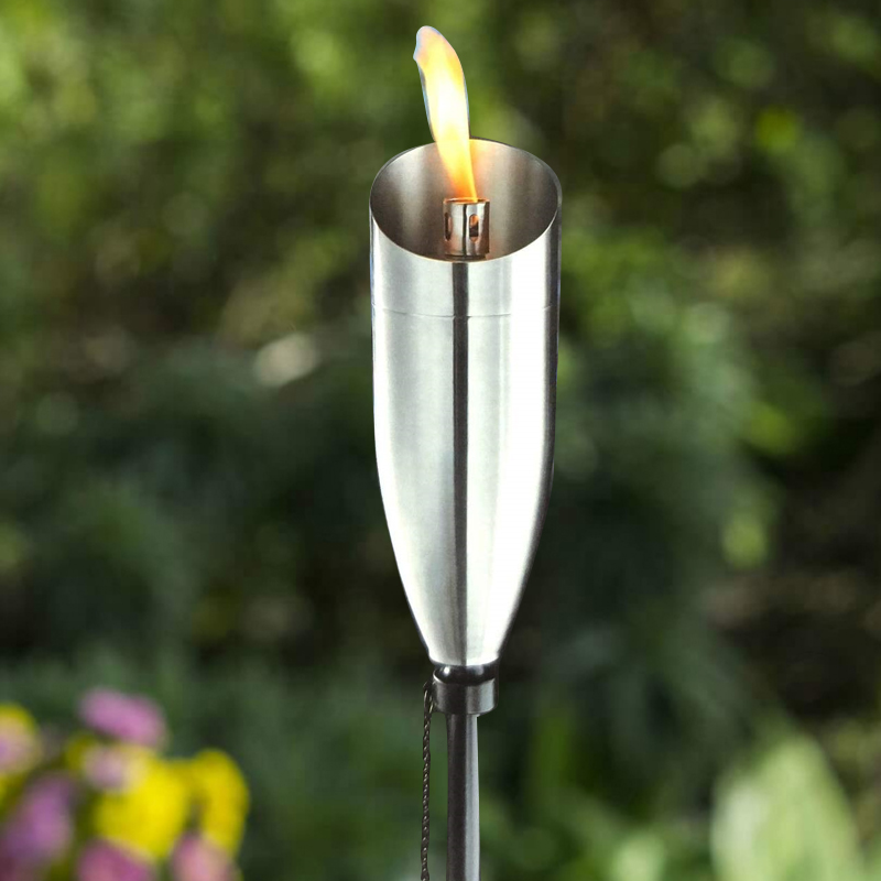 Stainless Steel Mosquito Repellent Citronella Oil Lamp Oil Tiki Torch For Lawn