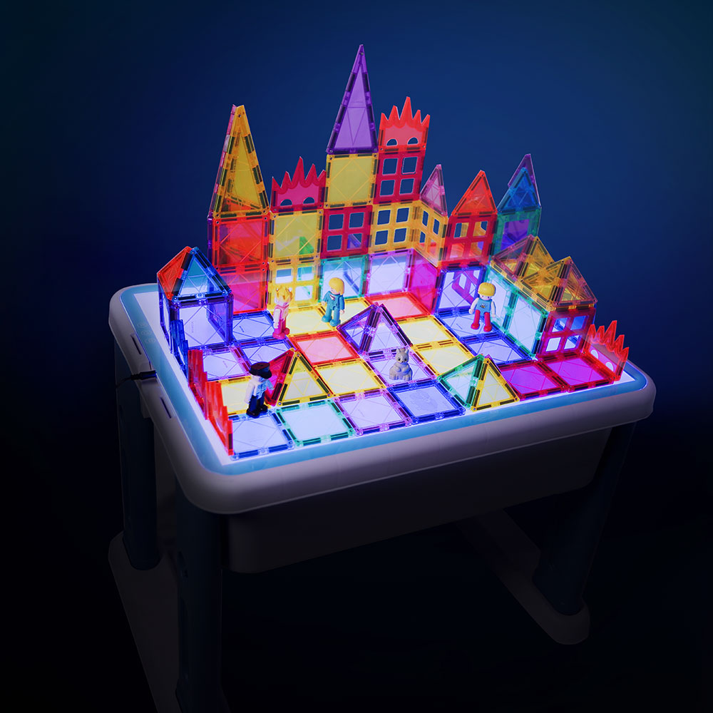 Игрушечный стол KEBO со светодиодной подсветкой, 2019 игрушек для детей, многофункциональный обучающий стол, обеденный стол, игрушки и игры, игровой стол, игривый Настольный мольберт
