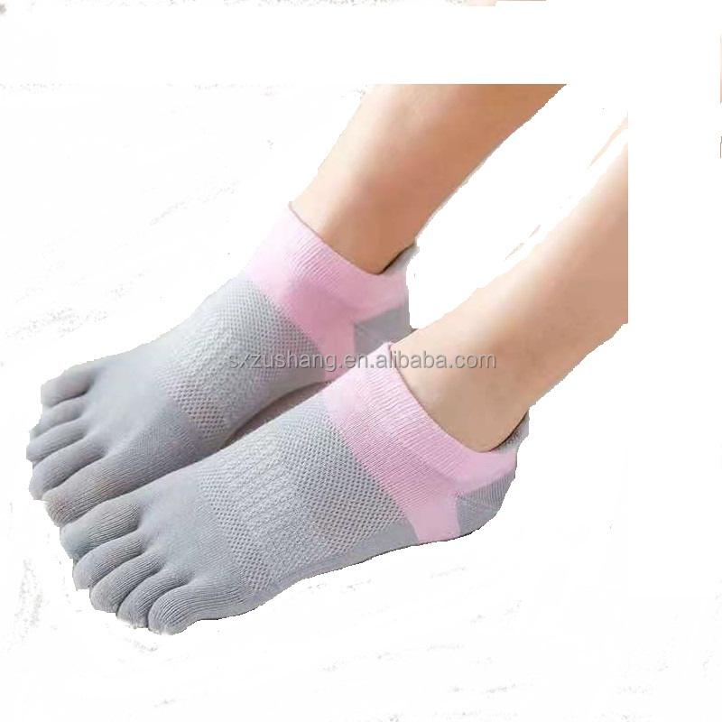 Lot 6 Pairs woMen Low Cut Socks Five Finger Toe Ankle Sport Breathable Mesh 7-11