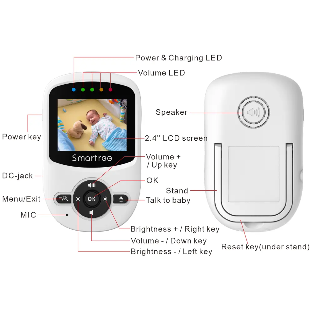 Low Price Smart Safe Baby Pet Security Audio&video Best Baby Monitor HD Pan/Tilt Remote Cry Detection Baby Infant Kids Monitor