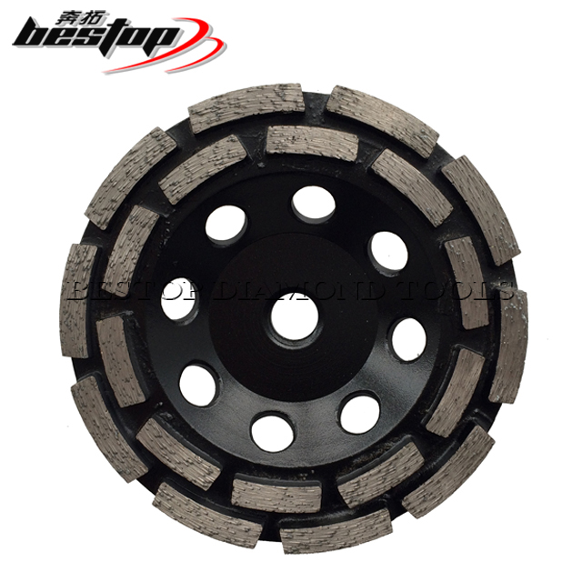 Double Row Silver Welded Concrete Grinding Cup Wheel