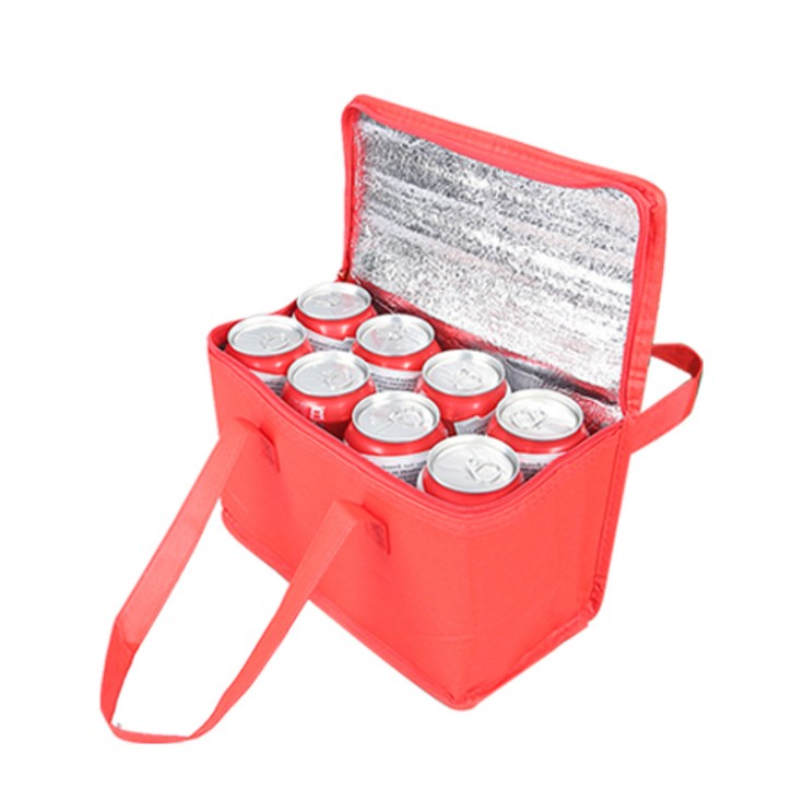 Wholesale Custom Blank Insulated Wine Beer Bottles 8 Cans Non Woven tote Lunch Bag/cooler bag