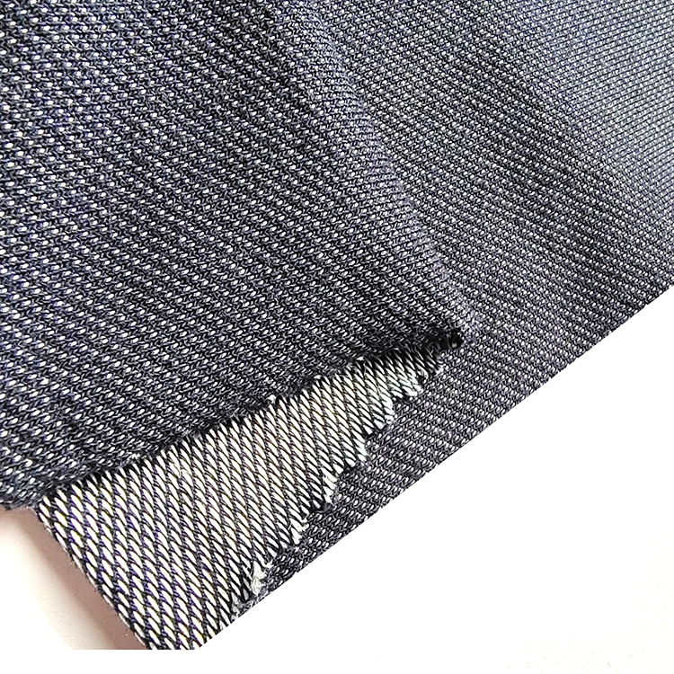 Latest 4-way stretchy 70% cotton 25% polyester 5% spandex denim legging knit fabric-18003744