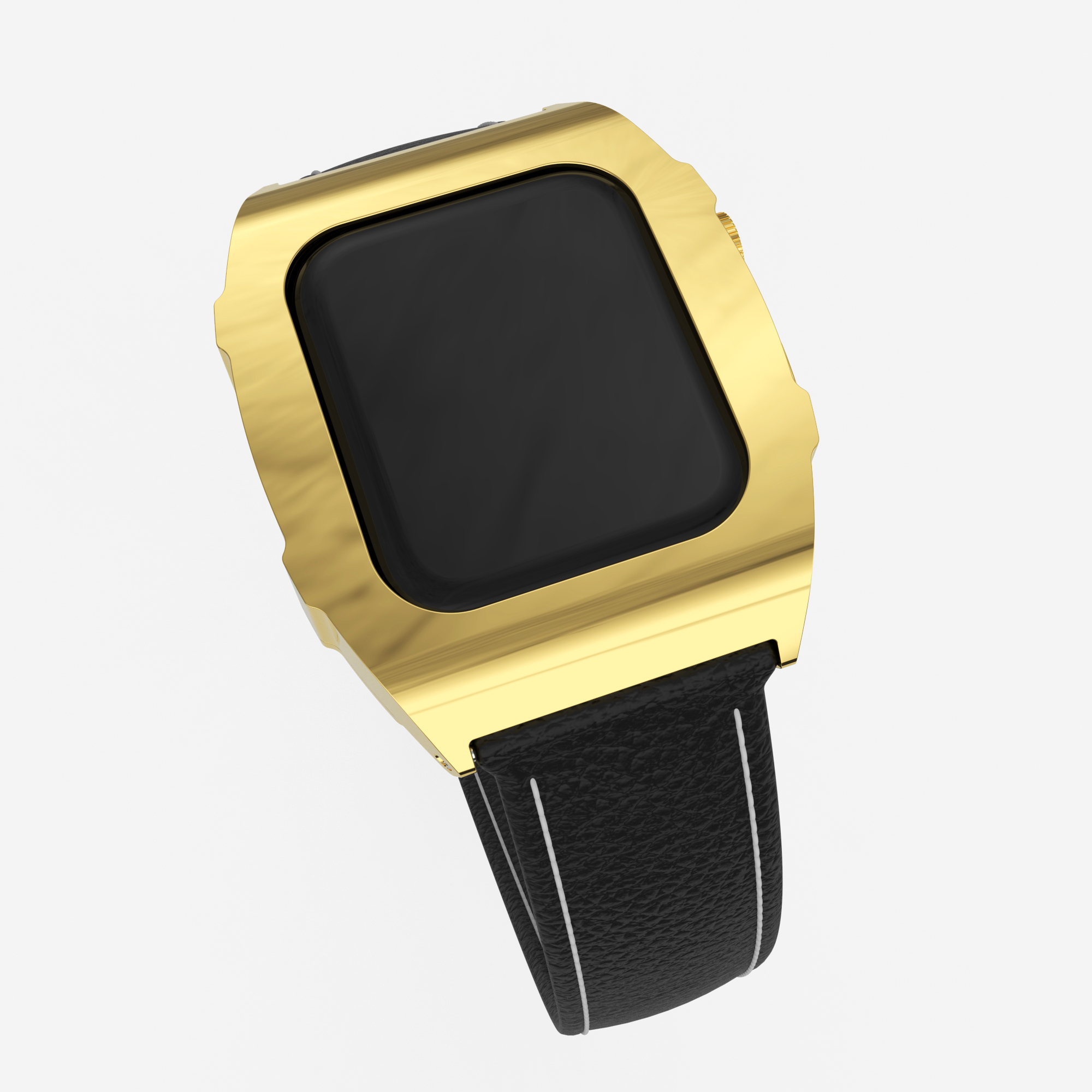 CallanCity New Style Aluminum Watch Protective Cover Luxury Smart Watch Protective Case Compatible For Apple Watch With Strap