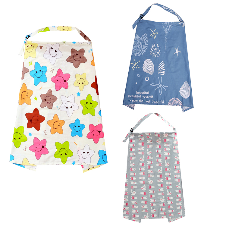 Famicheer BSCI combed cotton nursing cover breastfeeding aprons custom design nursing cover