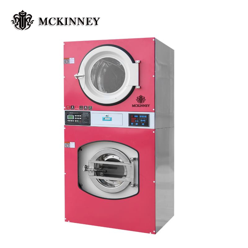 Laundromat self-service coin operated double-deck washer and dryer for sale