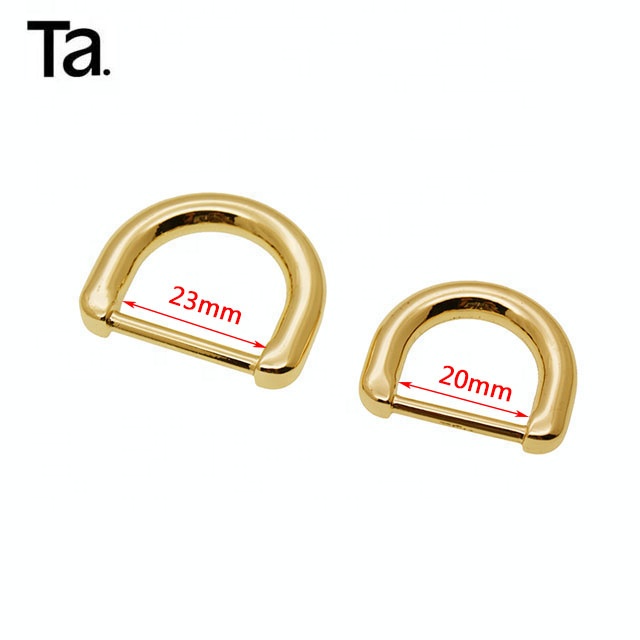 TANAI High quality factory direct price Inner size 23mm metal d ring for bag strap