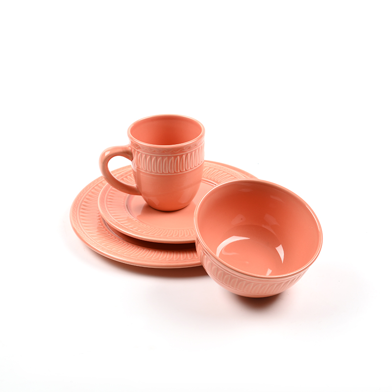 Top Sale 16Pcs Loza Platos De Porcelana Color Dinnerware Dinner Set
