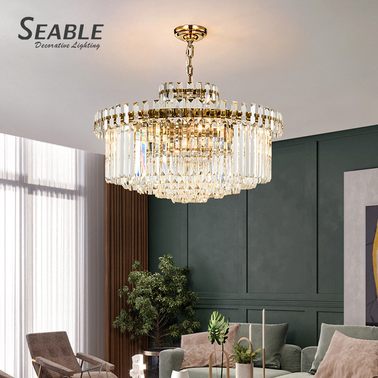 Competitive Price Indoor Decoration Fixtures Home Cafe Metal Modern Crystal Hanging Lamp