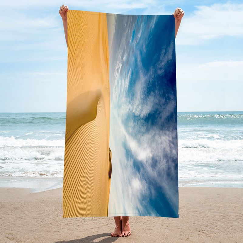 High Quality Sublimation Printing Beach Quick-Dry Towel Microfiber Beach Towel With Logo