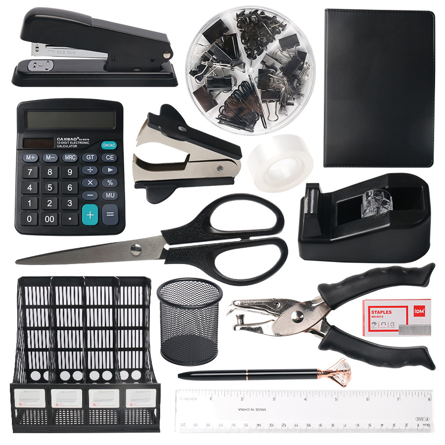 Classical Black customized office Stationery supplies stationery set