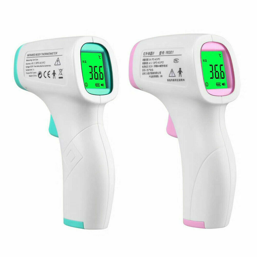Non-Contact Forehead Thermometer Infrared IR Digital Medical Body Laser Gun to Measure Temperature Fever