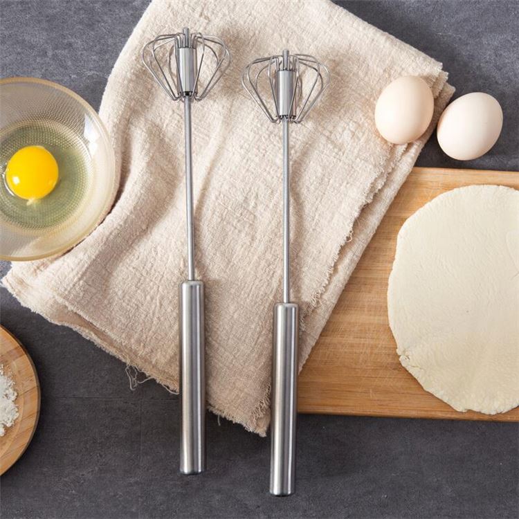 Factory Wholesale Baking Tools Accessories Semi-Automatic Egg Beater 304 304 stainless Steel Egg Baking Cake Tools Egg Beater