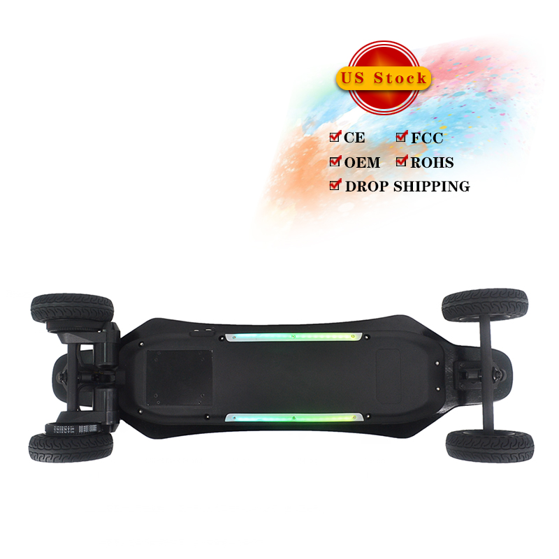Drop shipping Electric SUV-skateboard 15-42km/h CE RoHS OEM eletric skateboard for American market