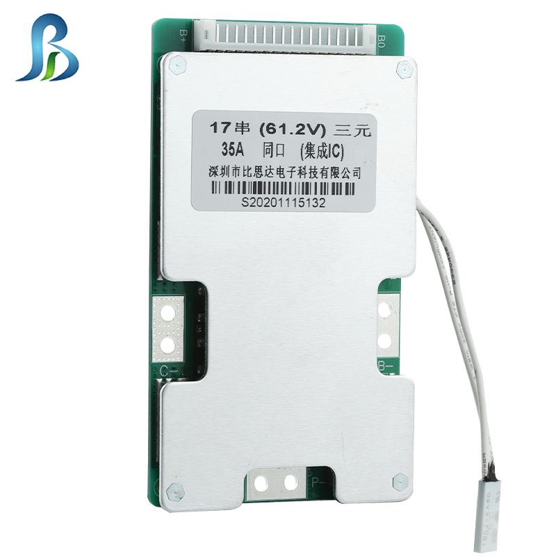 Bisida 17S 60V BMS Li-ion battery charging protection board with balance and temperature control for 18650 battery pack