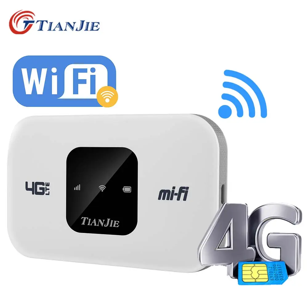 TIANJIE Cheap Portable Home 4G LTE Mini Wireless Router Outdoor 150mpbs Unlocked Pocket Mobile WIFI SIM Card Slot Hotspot