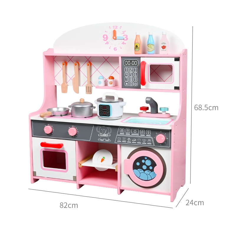 New educational cocina set kitchen accessories kids madera game children wooden pretend play kitchen toys