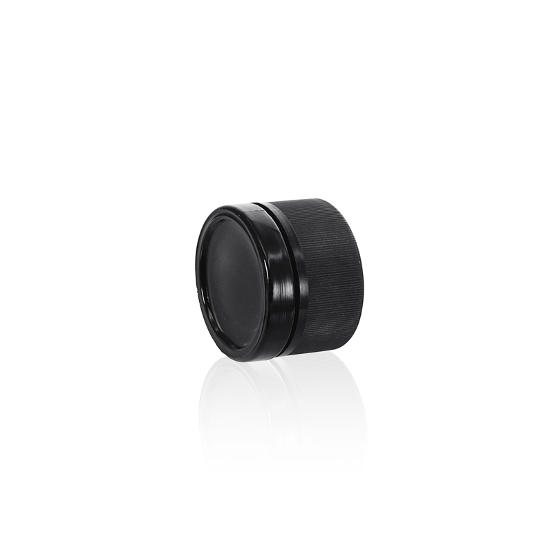 Round shape 5ml black glass jar with child resistant cap weed container