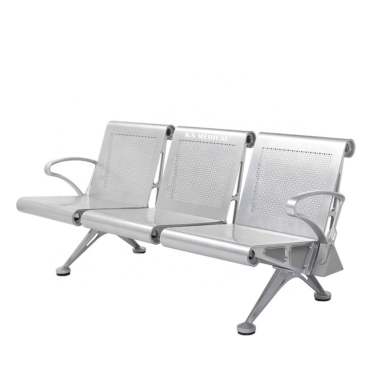 Ksmed 3 Seater Стальные Стулья для больницы зал ожидания с arm Горячая продажа скамья для аэропорта стулья для приемной