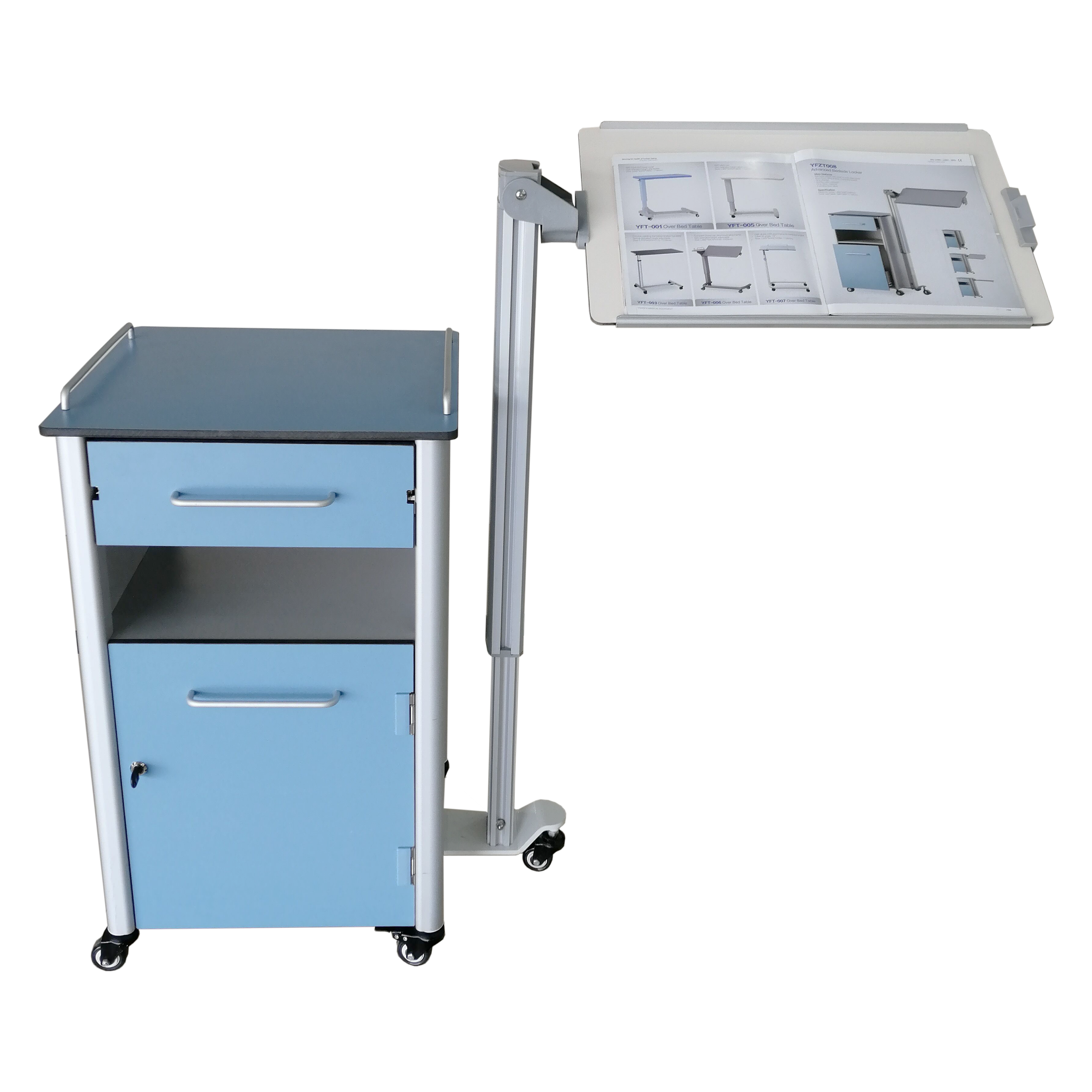 YFZT008 High-Quality Luxury Hospital Bedside Locker with Desktop