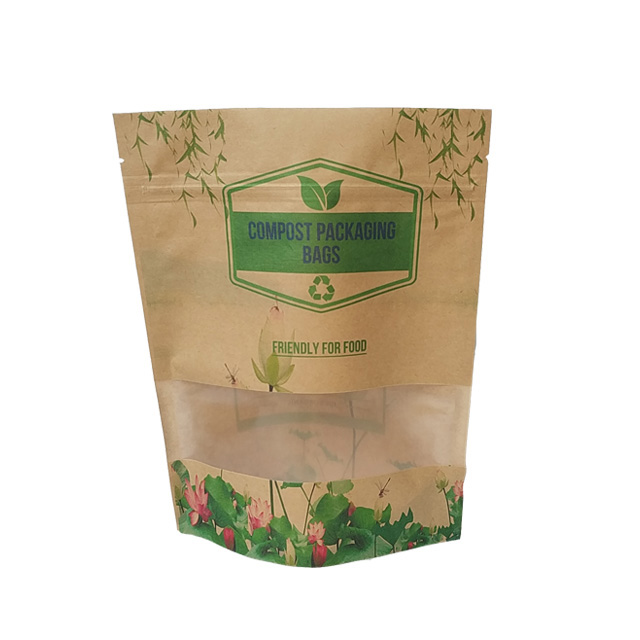 100% экологически чистый материал Сертифицированный PLA Compostable бумажный пакет