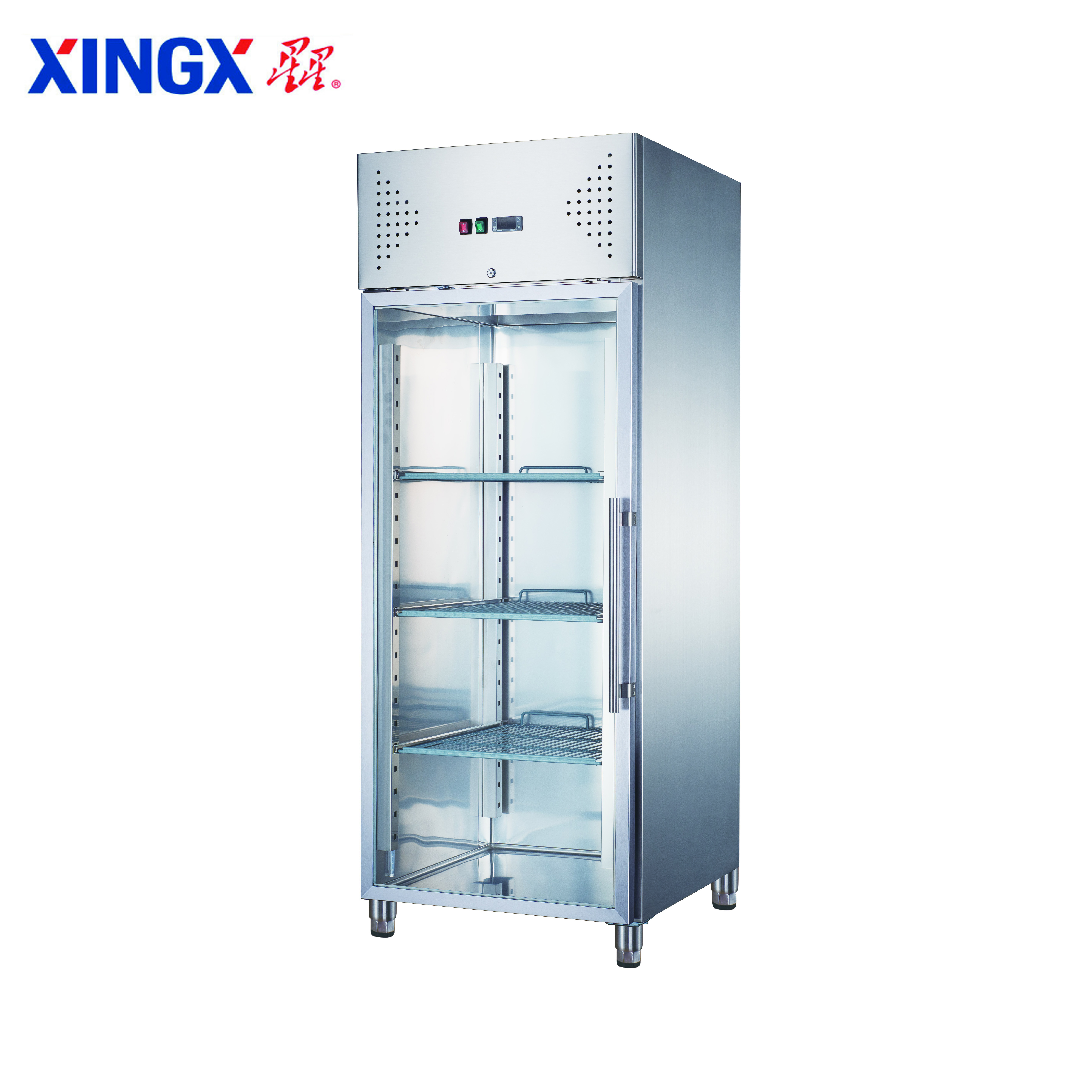 Вертикально-стеклянная дверь Холодильная витрина Freezer_GX-GN650BTG