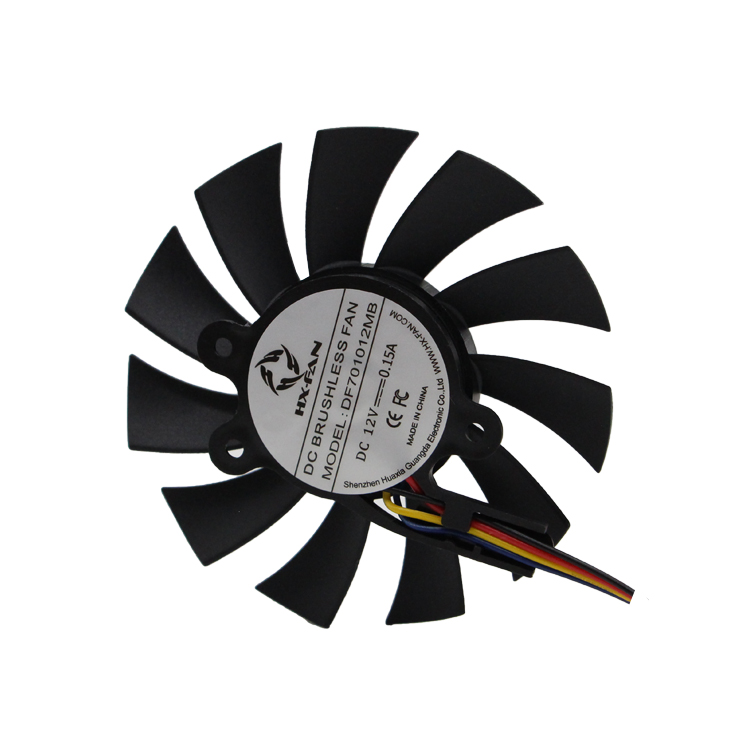 High Temperature DF701012MB 70X70X10m 12 Volt Frameless Fan For Oven Induction Cooker