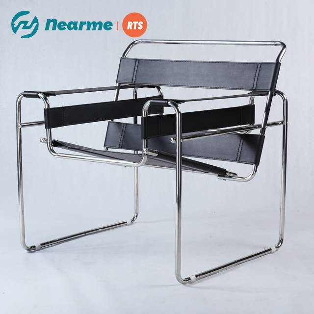metal stainless steel frame faux leather marcel design bauhaus event leisure modern nordic living room arm wassily chair