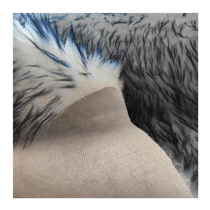 Manufacturer Custom Wholesale Fluffy Raccoon Faux Fur Shaggy Cozy Print Dyed Tip Fur Fabric For Rug Home Textile Toy Garment