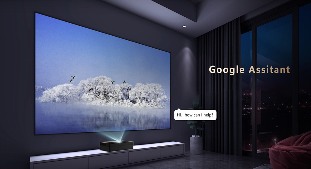 Changhong B8U Laser 4K Projector 2300ANSI Lumens Ultrashort Focus Home Theater Android 11.0 Smart TV with 3D MEMC