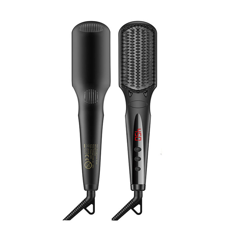 Electric Hair Straightener CombHeater Ceramic Ionic Hair Straightener Brush