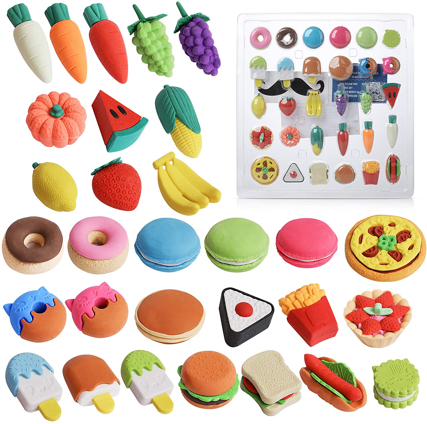 Animal Erasers Kids Puzzle Eraser 3D Bulk Mini Food Vegetable Sport Fruit Car Take Apart Eraser