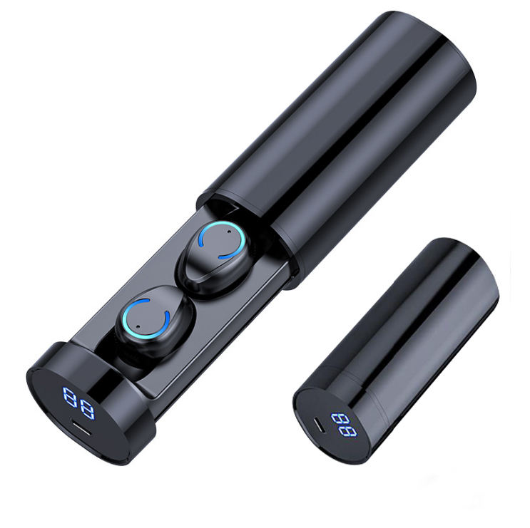 Мини-портативные наушники Bluetooth, F9-6 TWS 5,0, бинауральные настоящие беспроводные наушники, гарнитура-вкладыш, наушники со светодиодными дисплеями