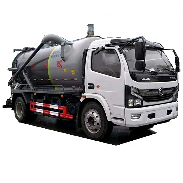 Вакуумное всасывание для сточных вод Dongfeng, 6000 литров, септический резервуар для очистки канализации, бак для шлама, грузовик для всасывания фекальных отходов