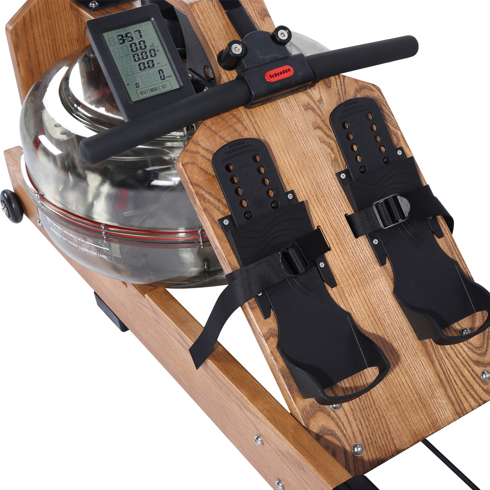cheap price home gym head ash wood solid wooden water rowing machine professional rowing machine