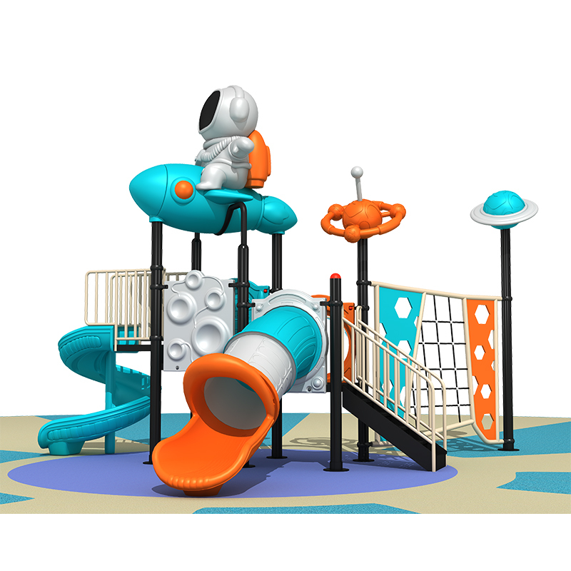 commercial Manufacturer custom made Plastic New Design 89mm galvanized steel pipes Public Slides Gym kids playground outdoor