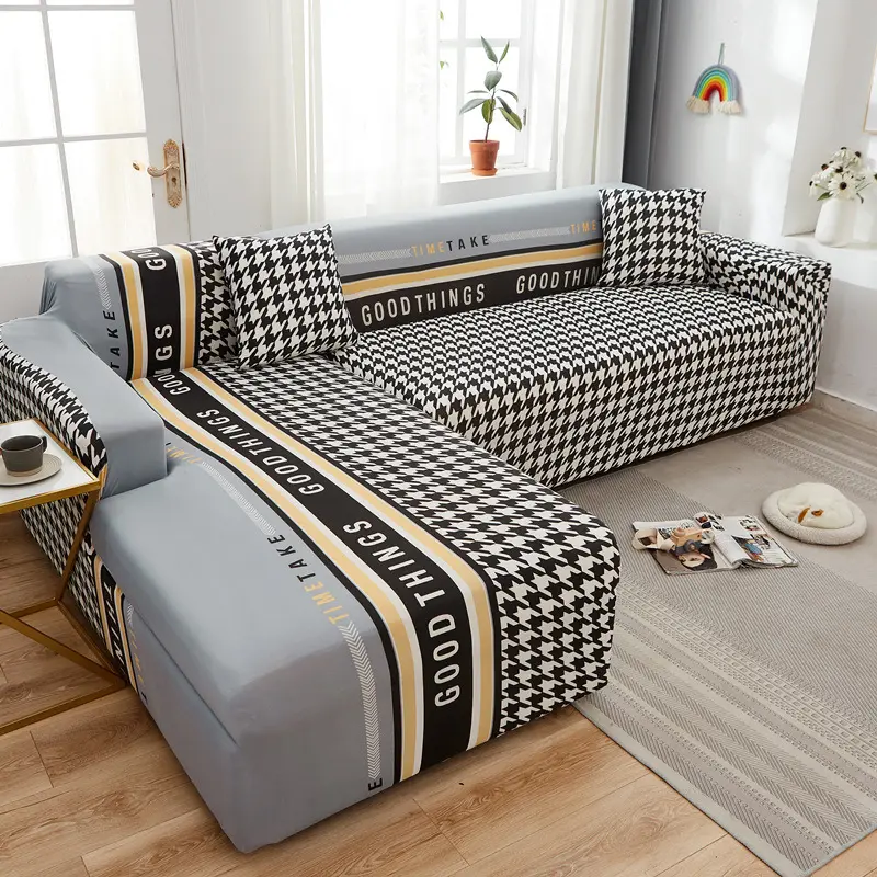 Free Sample Luxury Reversible Quilted Furniture Protective Set Stretch Elastic Spandex Sofa Covers