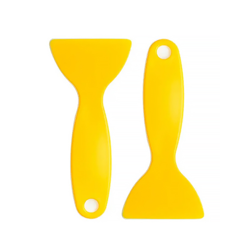 Plastic scraper for removing air bubbles