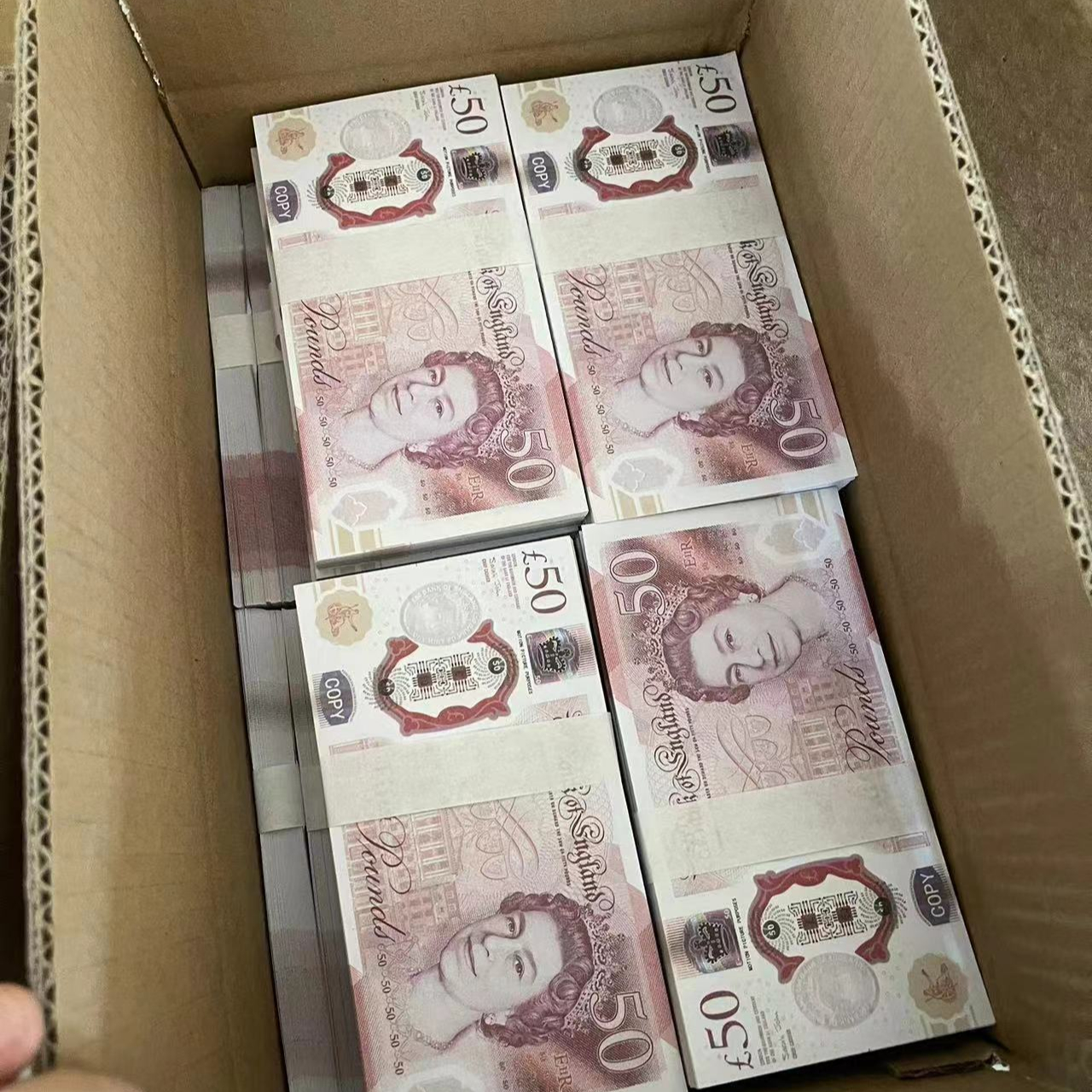 Custom 100 Dollar Gold Banknotes USA Dollar UK Britain England pound sterling Movie Prop Money For Decor